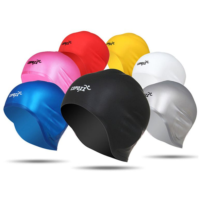 1PC Adults Swimming Caps Men Women Long Hair Waterproof Swim Pool Cap Ear Protect Large Natacion Badmuts Silicone Diving Hat