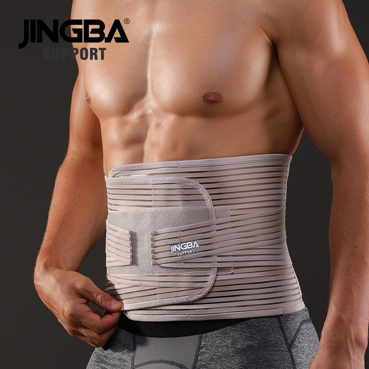 JINGBA SUPPORT Corset Slimming Belt Waist Trainer Sweat Men Back Support Waist Protection Fitness Belt Factory wholesale Dropshi