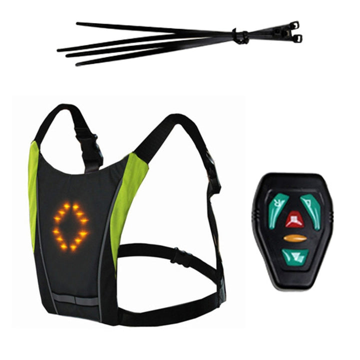 Cycling LED Reflective Vest Running Gear with Pouch USB Charging &amp; Adjustable Waist with 3 LED Glowing Modes Reflective Straps