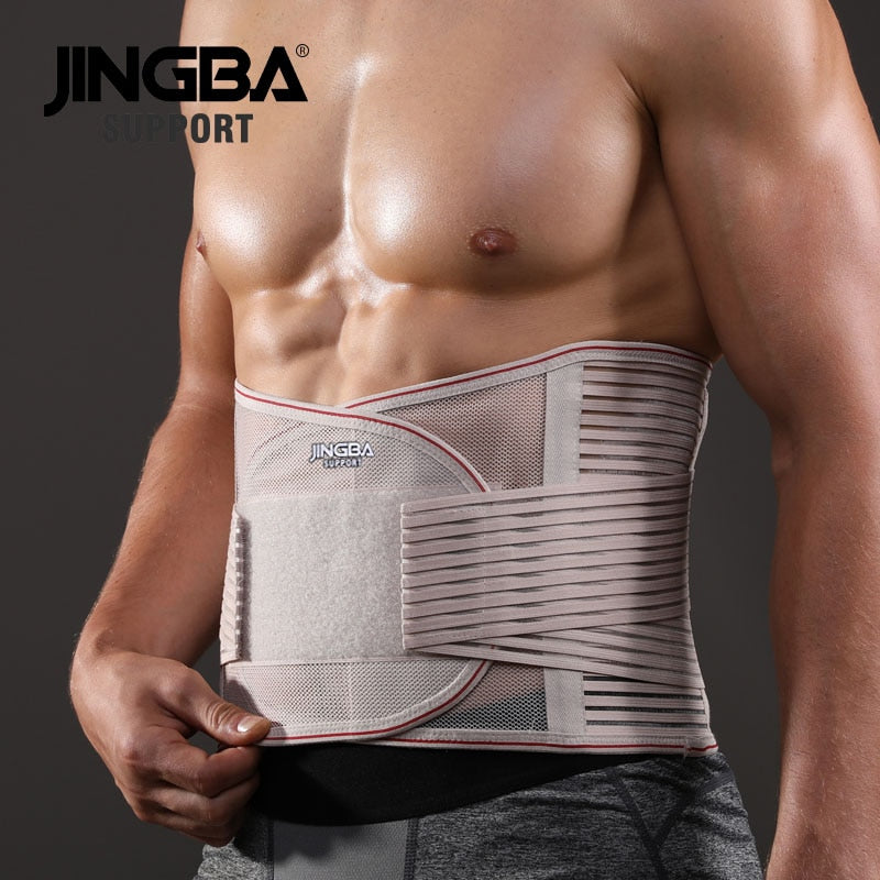 JINGBA SUPPORT Corset Slimming Belt Waist Trainer Sweat Men Back Support Waist Protection Fitness Belt Factory wholesale Dropshi