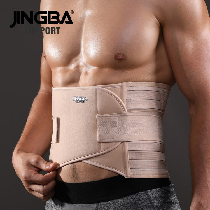 JINGBA SUPPORT Corset Slimming Belt Waist Trainer Sweat Men Back Support Waist Protection Fitness Belt Factory wholesale Dropshi