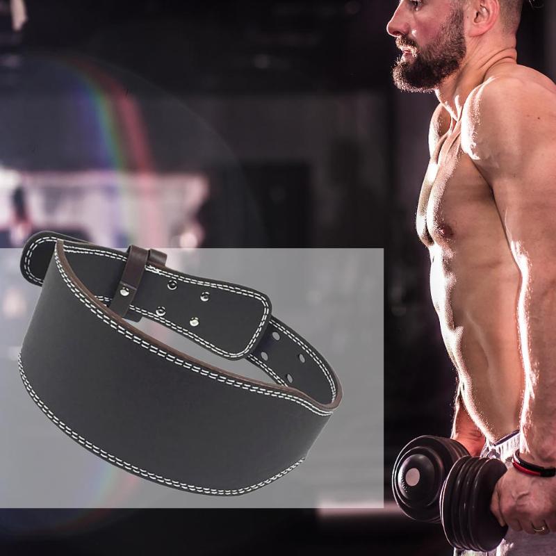 Leather Weightlifting Belt Gym Fitness  Dumbbell Barbell Powerlifting Back Support Power Training Weight Lifting Belt