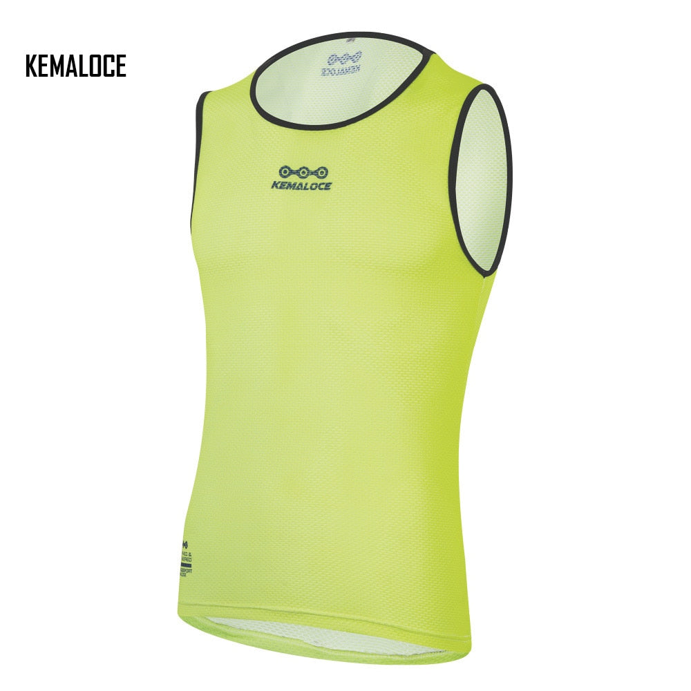 KEMALOCE Breathable Men Cycling Base Layer White 2022 Cool Cycle Sleevess Vest Quick Dry Road Summer MTB Vest Bike Undershirt