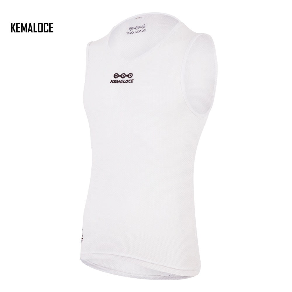 KEMALOCE Breathable Men Cycling Base Layer White 2022 Cool Cycle Sleevess Vest Quick Dry Road Summer MTB Vest Bike Undershirt