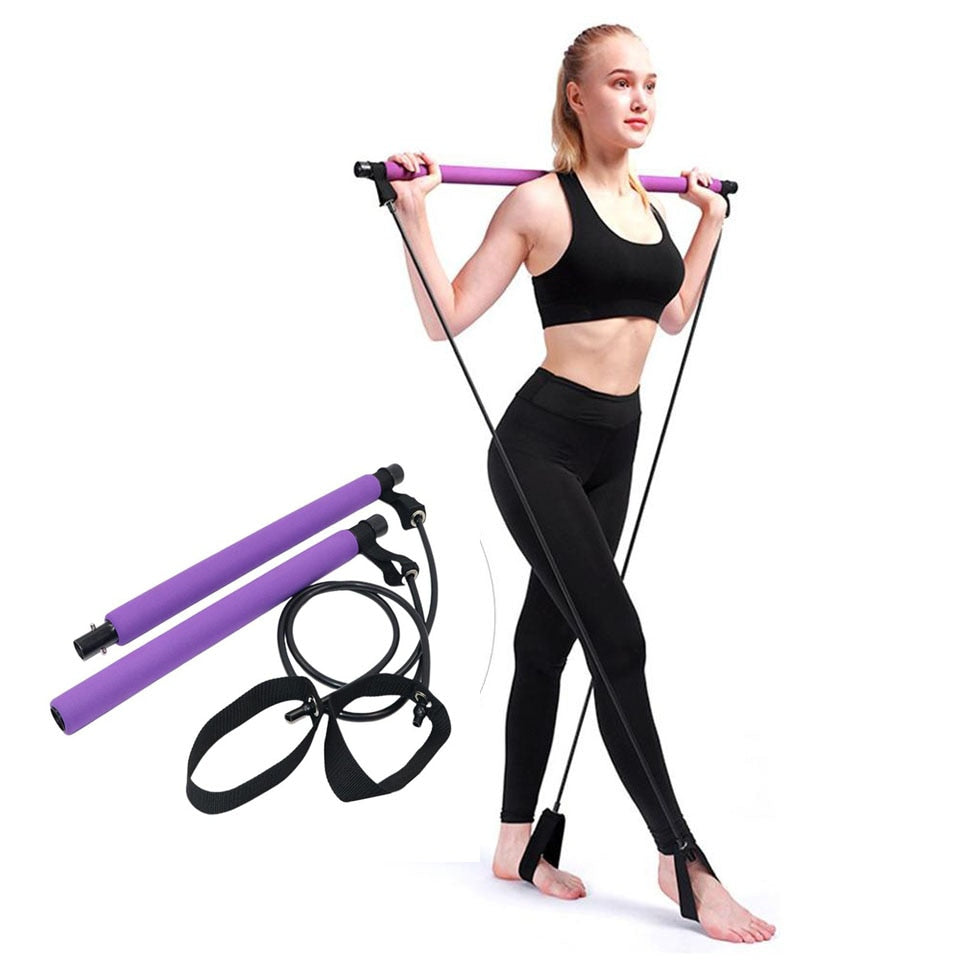 New Fitness Sport Pilates Bar Kit with Resistance Band