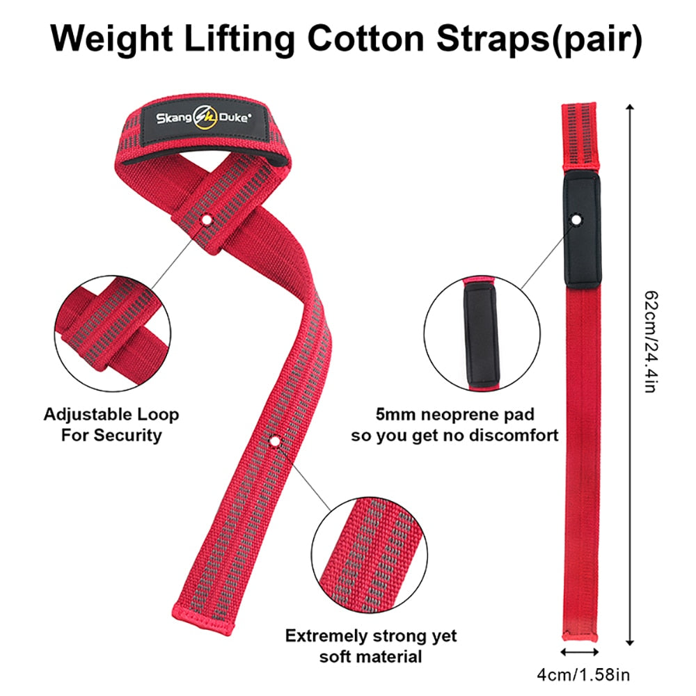 SKDK Weightlifting Gym Anti-Slip Sport Safety Wrist Straps Weight Lifting Wrist Support Crossfit Hand Grips Fitness Bodybuilding