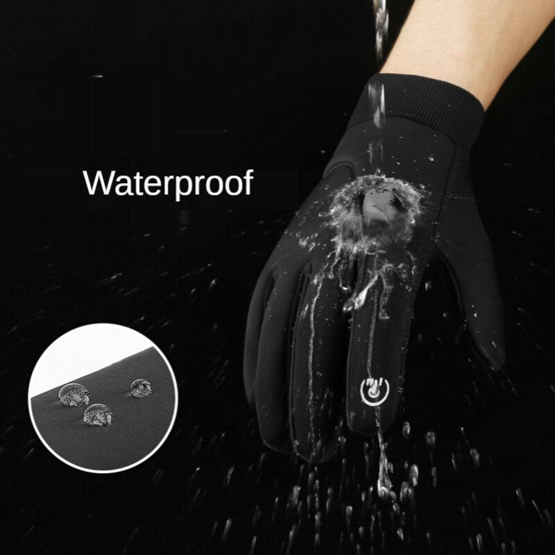 Men Women Winter Gloves Waterproof Warm Thermal Fleece Gloves Antislip Touch Screen Outdoor Sports Running Ski Snowboard Gloves