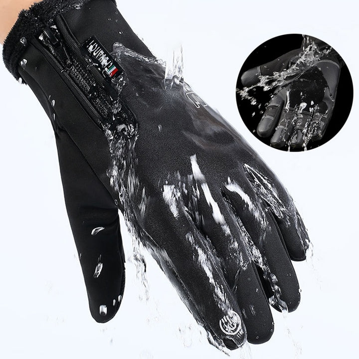 Cold-proof Ski Gloves Winter Men Women Gloves Outdoors Sports Non-slip Windproof Touch Screen Fluff Warm Fishing Cycling Gloves