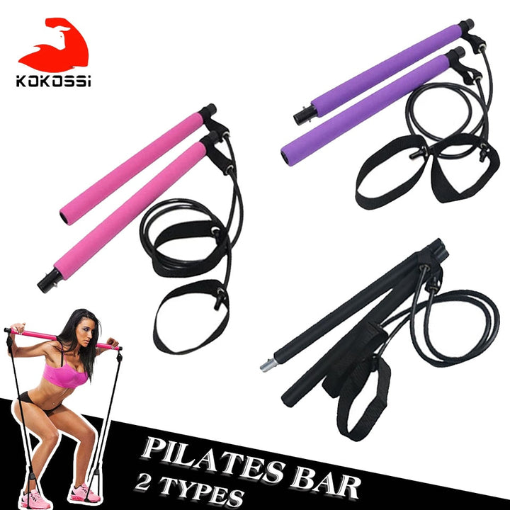 New Fitness Sport Pilates Bar Kit with Resistance Band