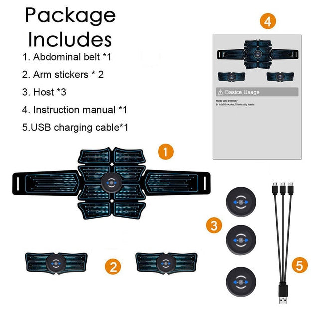 Ab Trainer EMS Abdominal Muscle Gym Belt