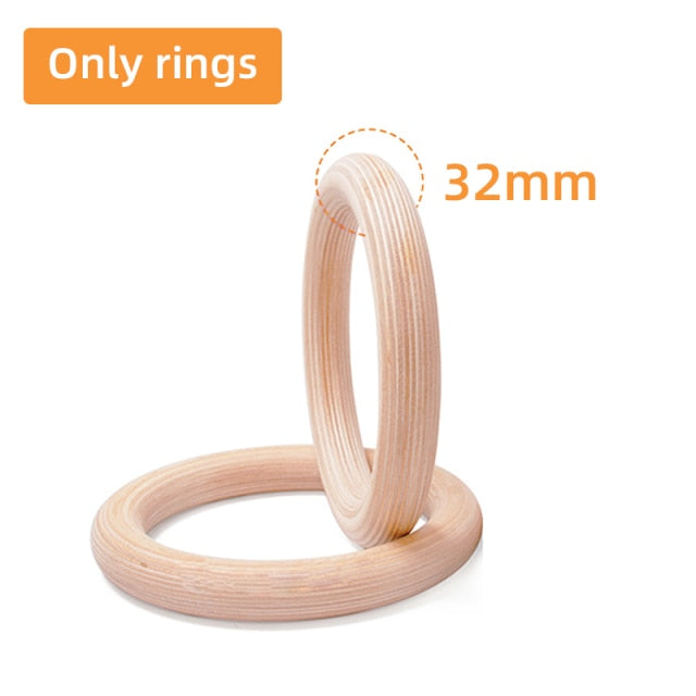 Procircle Wood Gymnastic Rings StrongBorn Fitness